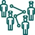 Enhance provider collaboration icon.